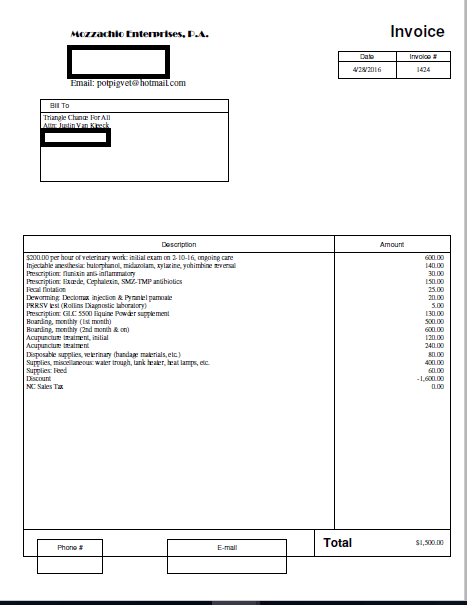 Mozzachio bill redacted